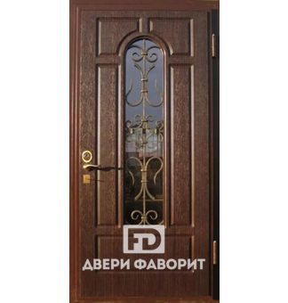 Дверь со стеклом, ковкой и терморазрывом
