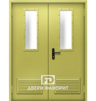 Противопожарная дверь со стеклами