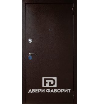 Металлическая дверь для коттеджа с окрасом цинкогрунтом