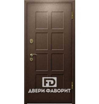 Дверь в коттедж с цинкогрунтом + МДФ