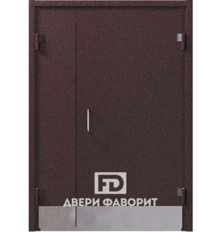 Дверь с отбойником в коттедж с цинкогрунтом