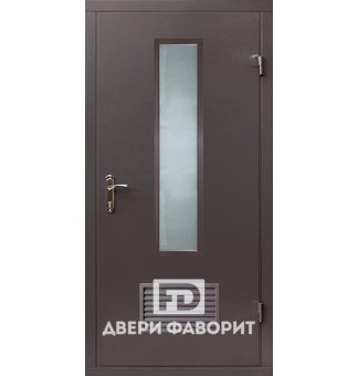 Металлическая дверь в котельную (решетка, стекло)