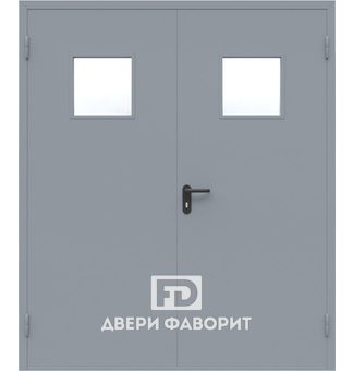 Дверь со стеклянными вставками в подъезд с цинкогрунтом