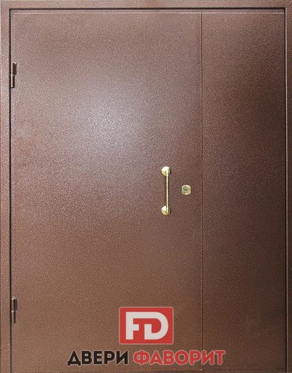 дверь из металла в подъезд с отделкой цинкогрунт