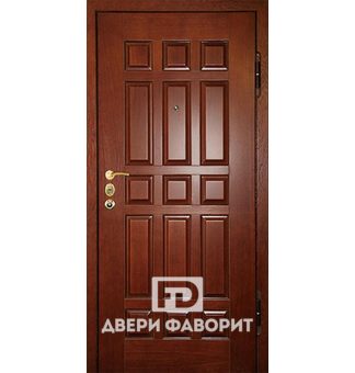 дверь из железа с терморазрывом отделана панелью мдф