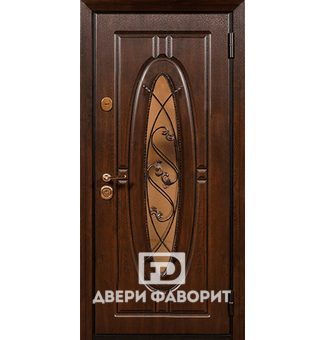 стальная дверь с терморазрывом и овальным стеклом