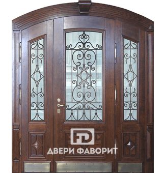 Парадная дверь с ковкой и терморазрывом
