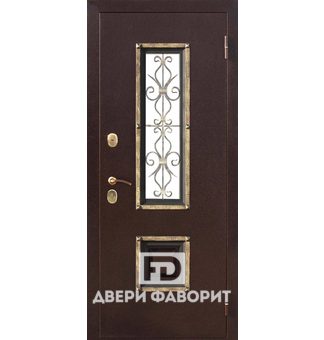 Дверь (стекло, ковка) c терморазрывом, покрытие цинкогрунт