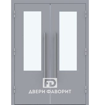 Входная дверь на две квартиры с ручкой скобой