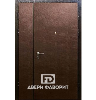Недорогая двустворчатая дверь с одним замком