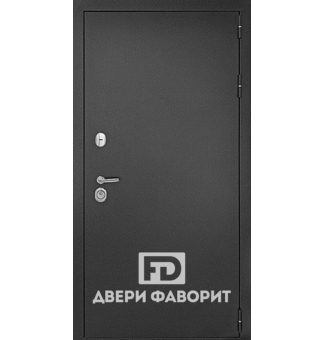 Недорогая дверь без глазка (цинкогрунт и ламинат)