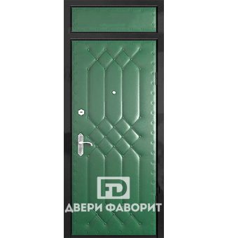 Дверь недорогая с верхней вставкой (винилискожа)