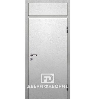 Недорогая дверь с верхней вставкой (порошковый окрас)