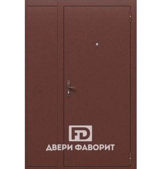 Дверь недорогая с боковой вставкой, покрытие цинкогрунт