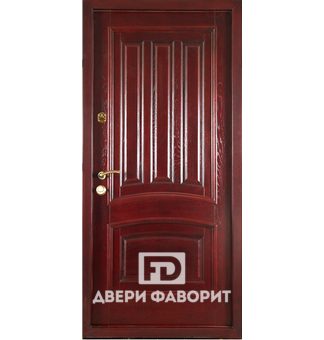 Дверь входная, отделка массив дерева и ламинат