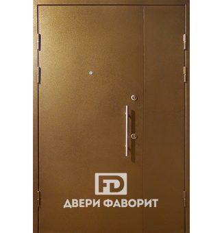 Дверь железная двустворчатая с цинкогрунтом