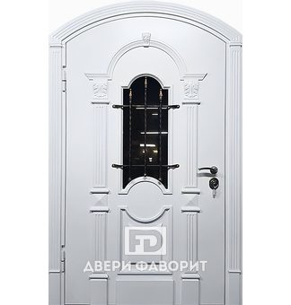 Дверь в загородный дом (стекло, ковка)