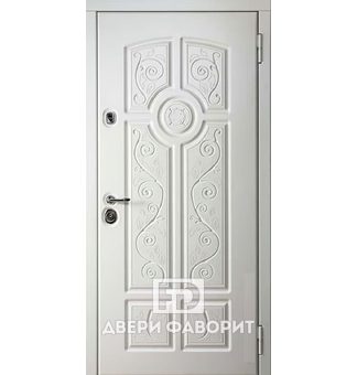 Дверь в загородный дом (белый МДФ)