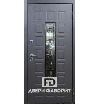Дверь в загородный дом (ковка, стекло)