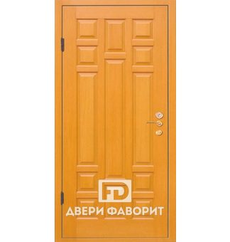 Дверь уличная стальная с филёнчатым МДФ