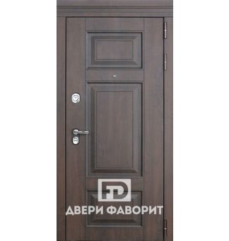 Уличная стальная дверь с чёрным виноритом