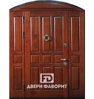 Арочная дверь с боковыми и верхней вставками